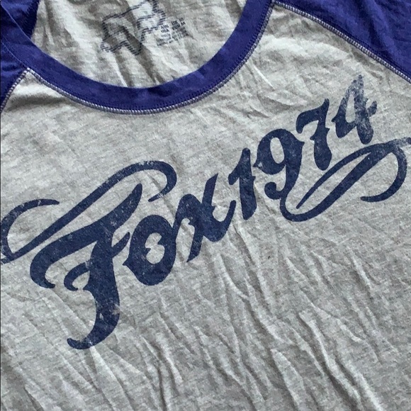 Fox Racing Purple Baseball Tee - Picture 2 of 4